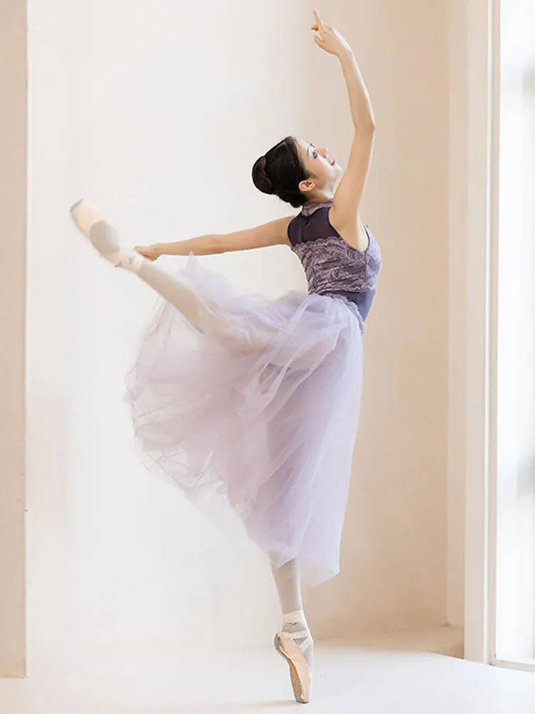 Ballet Dance Practice Suit Standing Collar Sleeveless Leotard
