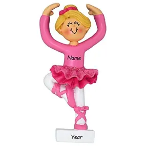 Ballet Girl Personalized Ornament (Blonde Girl)