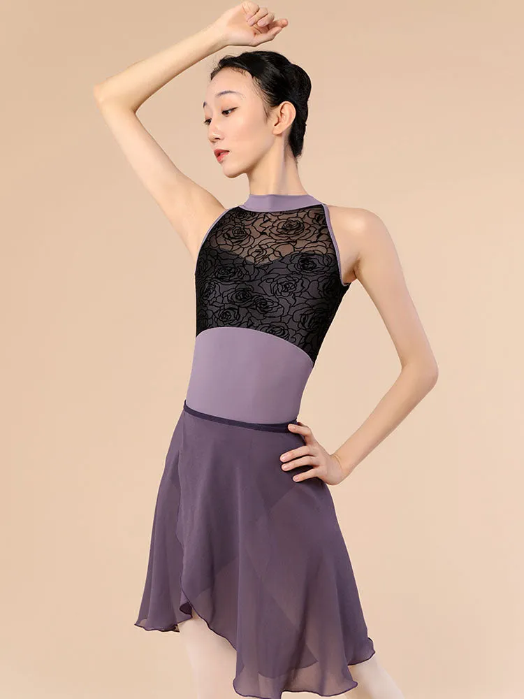 Ballet Mesh Splicing Sleeveless Leotard Dance Practice Jumpsuit