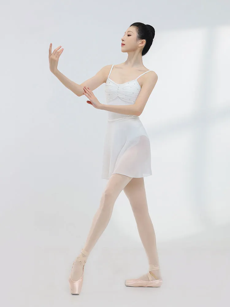 Ballet Rhinestone Suspender Leotard Dance Training Clothes