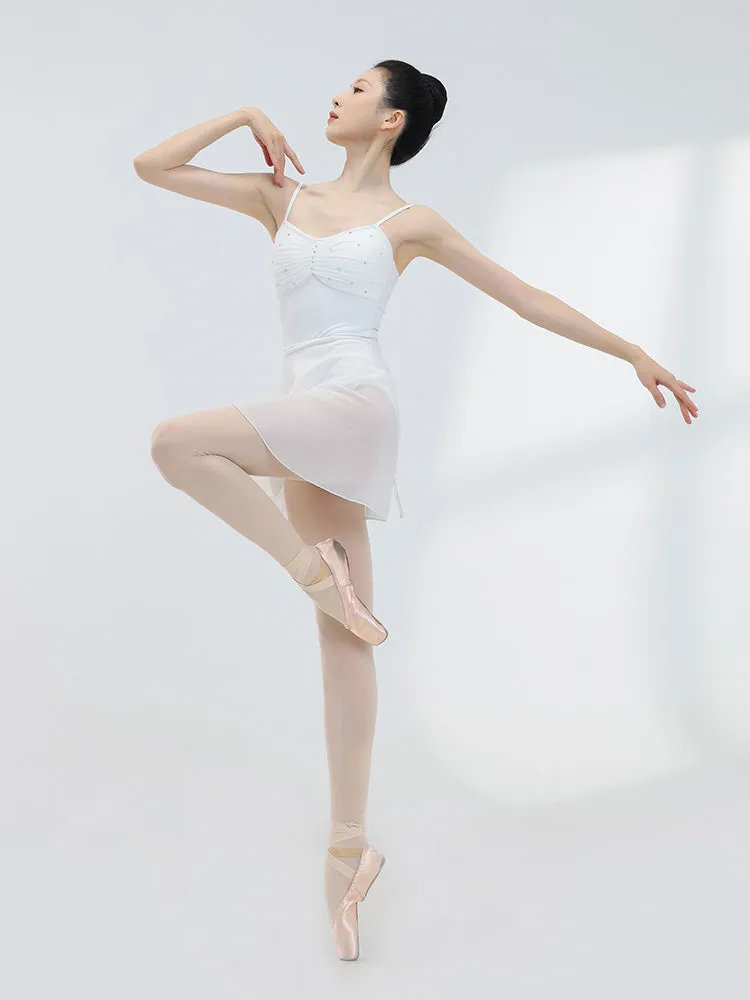 Ballet Rhinestone Suspender Leotard Dance Training Clothes