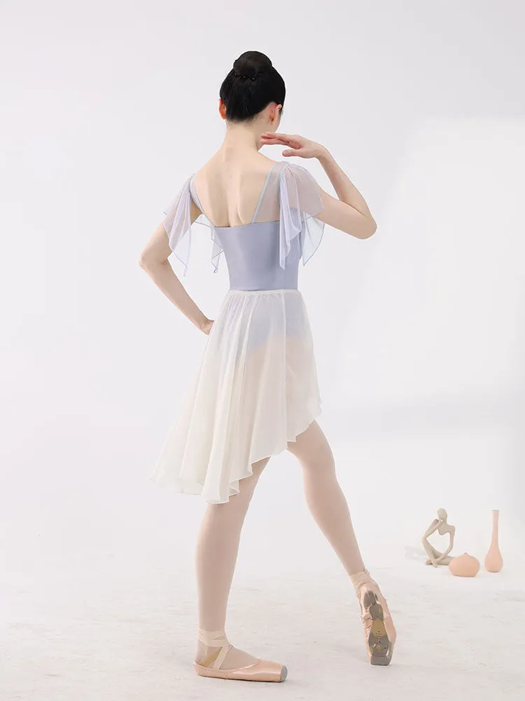 Ballet Slit Small Flying Sleeve Mesh Splicing Leotard Dance Practice Clothes