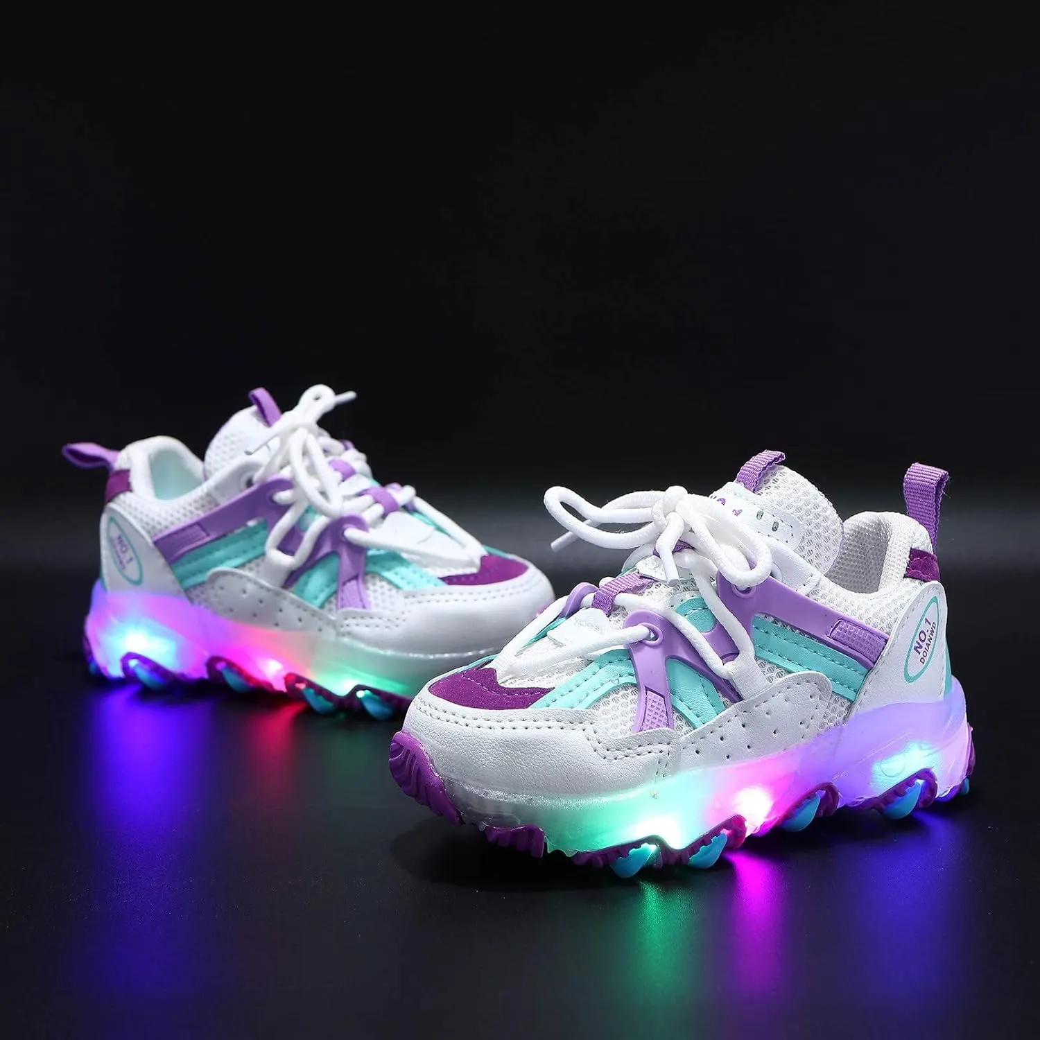 Boys Girls LED Light Up Sneakers Running Sport Shoes Lightweight Breathable Shoes for Toddler/Little Kid/Big Kid