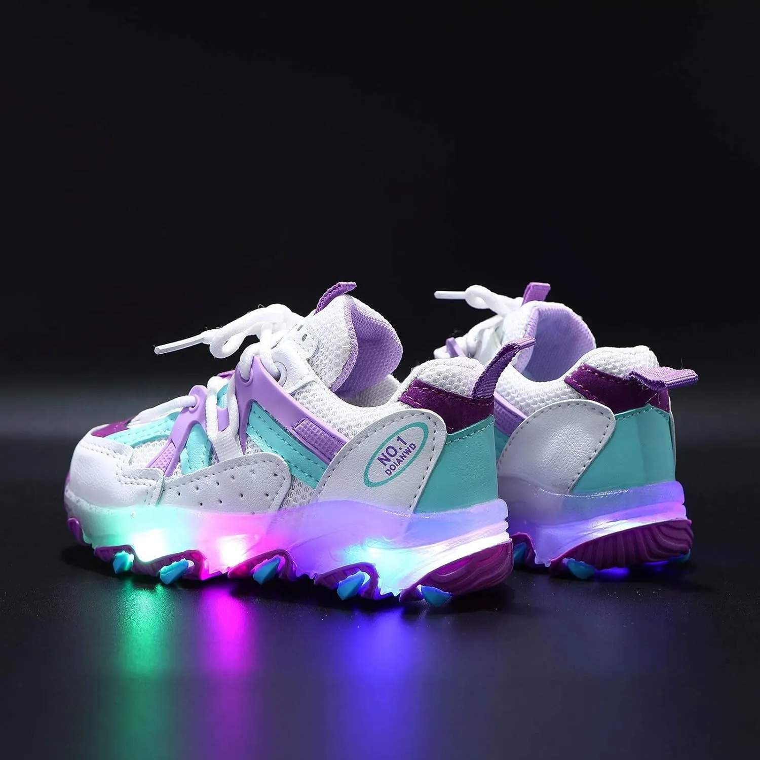 Boys Girls LED Light Up Sneakers Running Sport Shoes Lightweight Breathable Shoes for Toddler/Little Kid/Big Kid