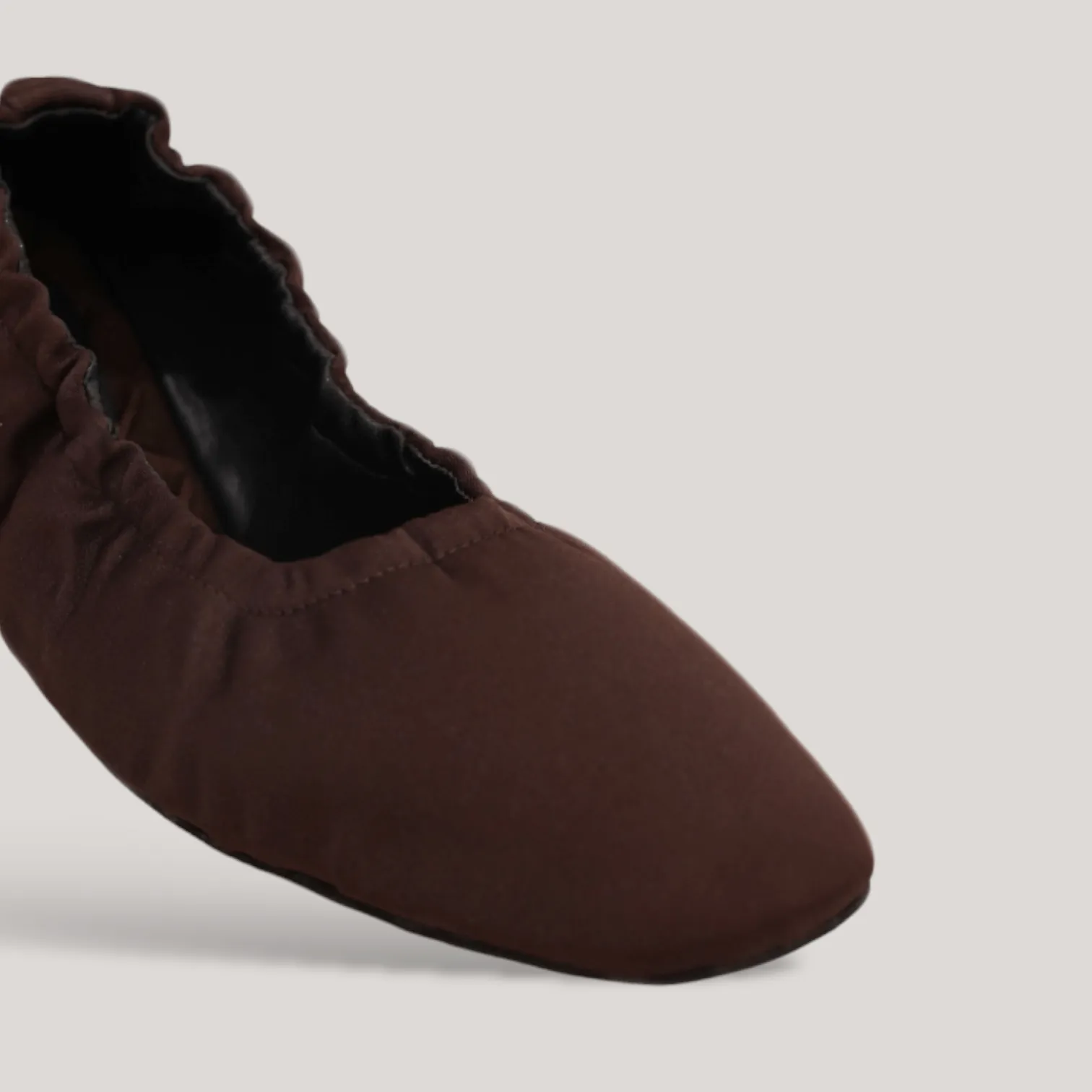CARLA | Brown Satin - Ballet Flats