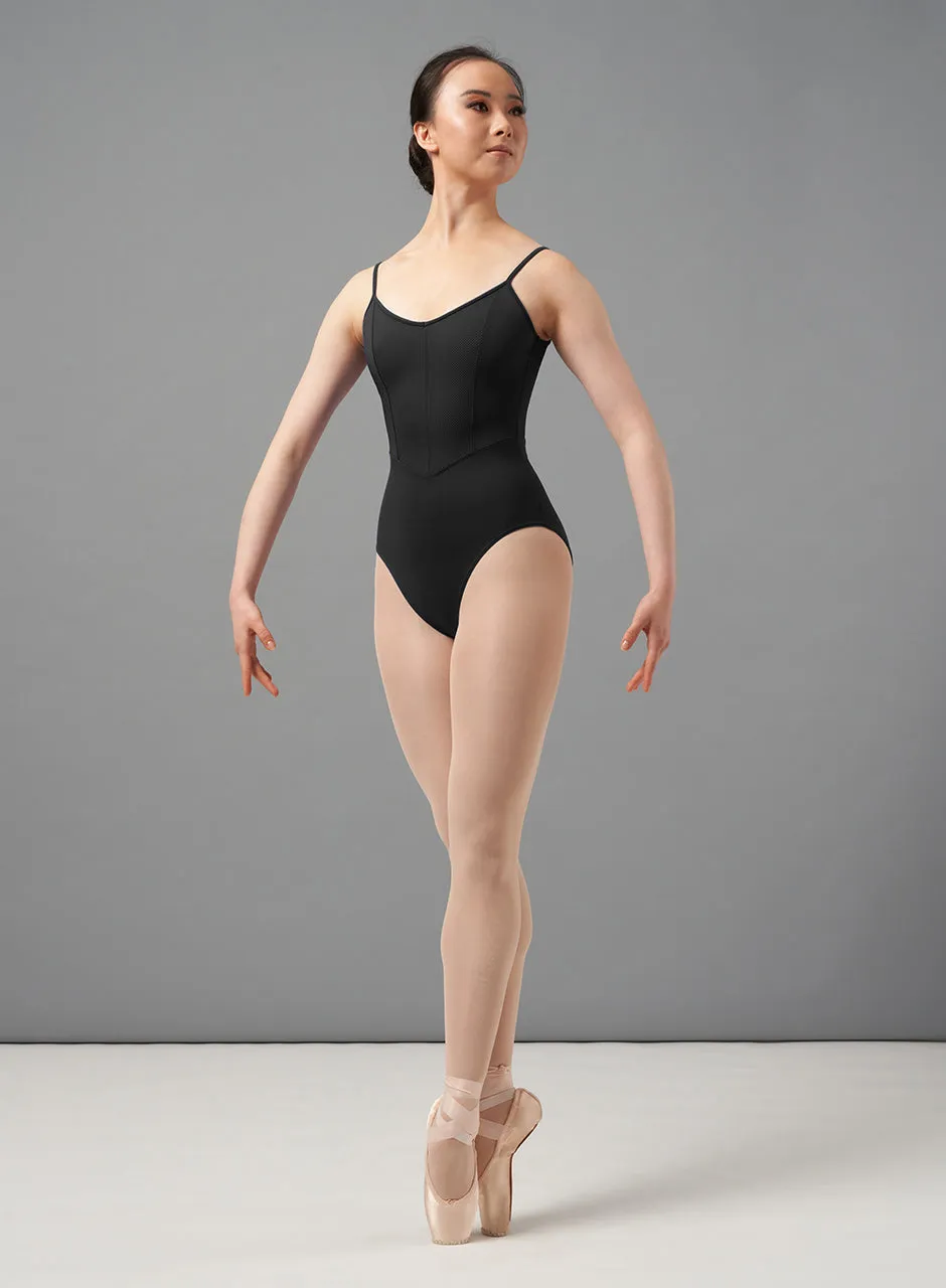Chevron Ribbed Cami Leotard M4043LM by Mirella