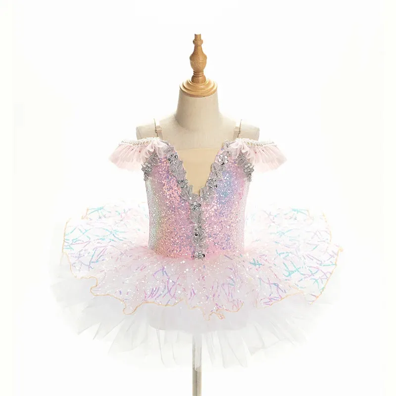 Children Ballet Skirt Girl Pop Sequin Dress Ballet Tutu Performance Clothes
