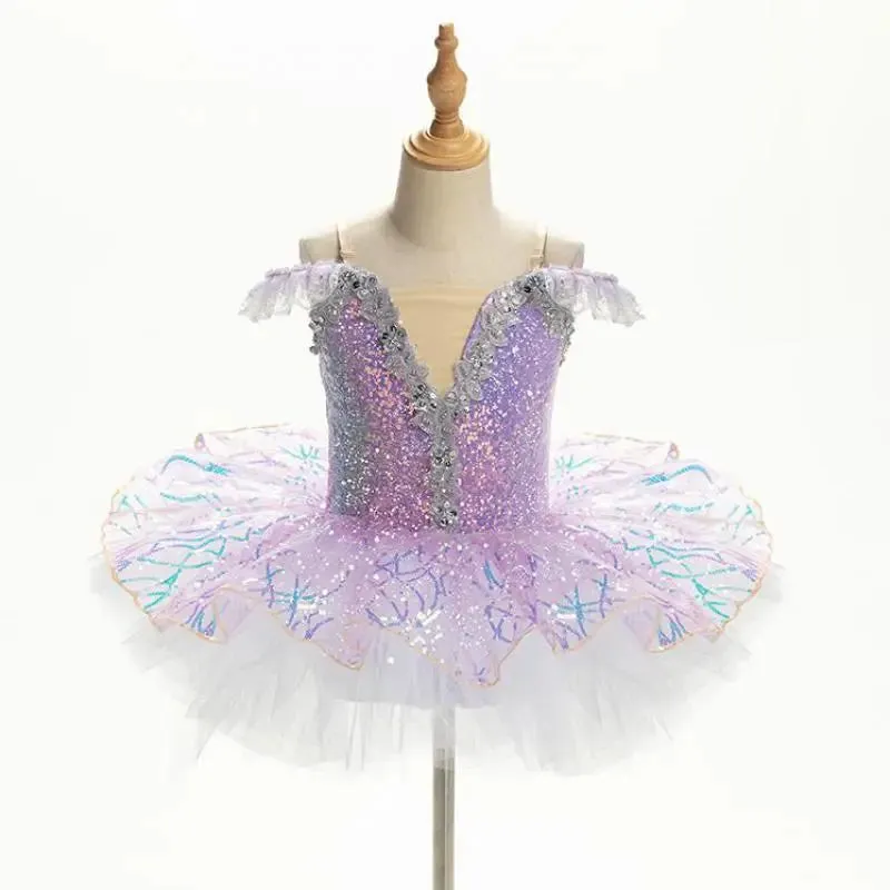 Children Ballet Skirt Girl Pop Sequin Dress Ballet Tutu Performance Clothes