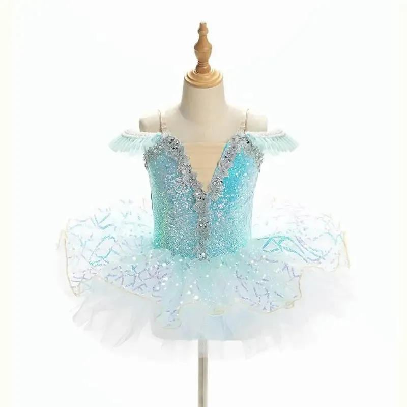 Children Ballet Skirt Girl Pop Sequin Dress Ballet Tutu Performance Clothes