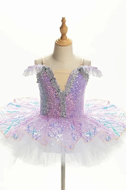 Children Ballet Skirt Girl Pop Sequin Dress Ballet Tutu Performance Clothes
