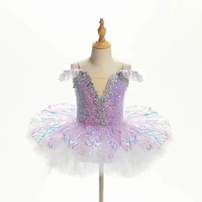 Children Ballet Skirt Girl Pop Sequin Dress Ballet Tutu Performance Clothes
