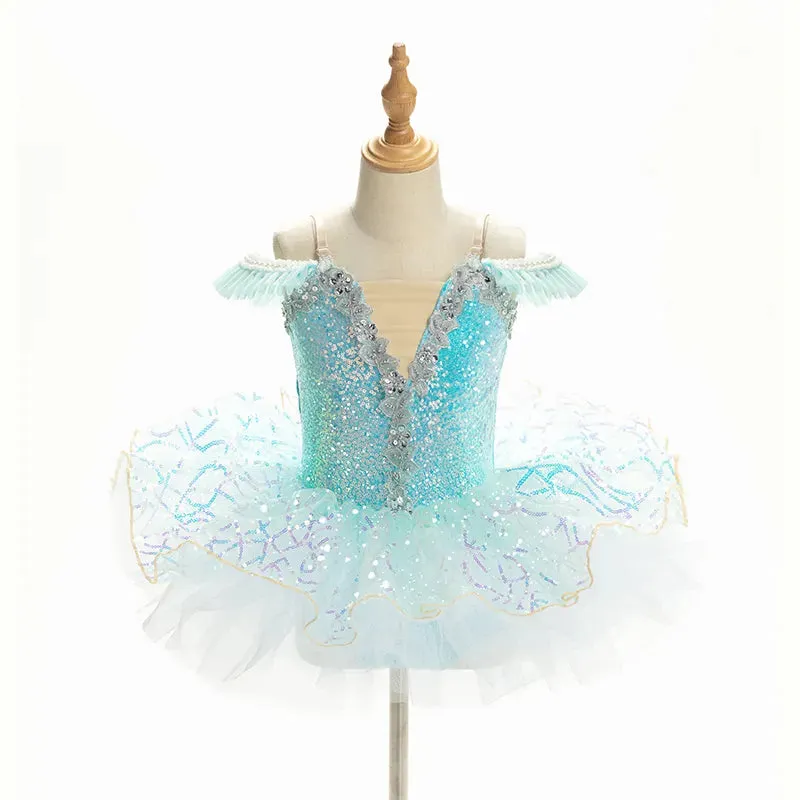 Children Ballet Skirt Girl Pop Sequin Dress Ballet Tutu Performance Clothes