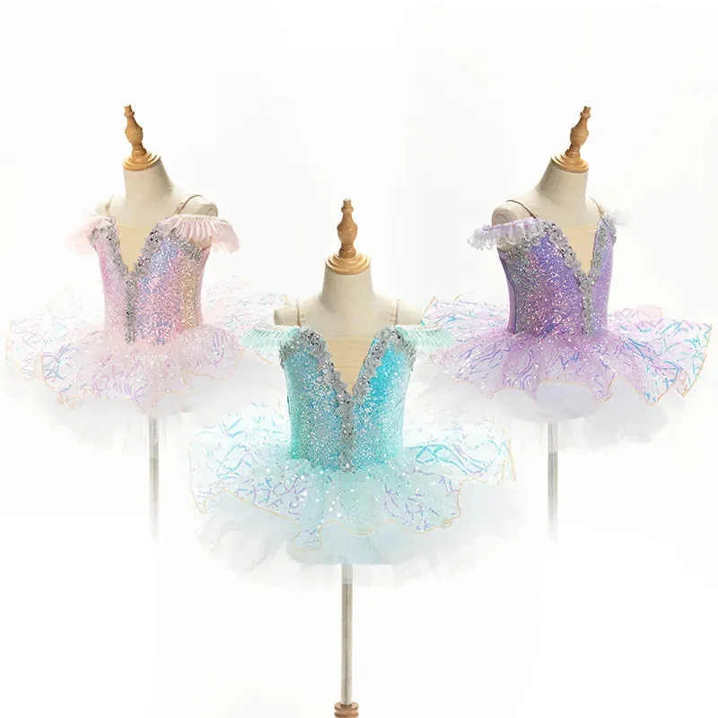 Children Ballet Skirt Girl Pop Sequin Dress Ballet Tutu Performance Clothes