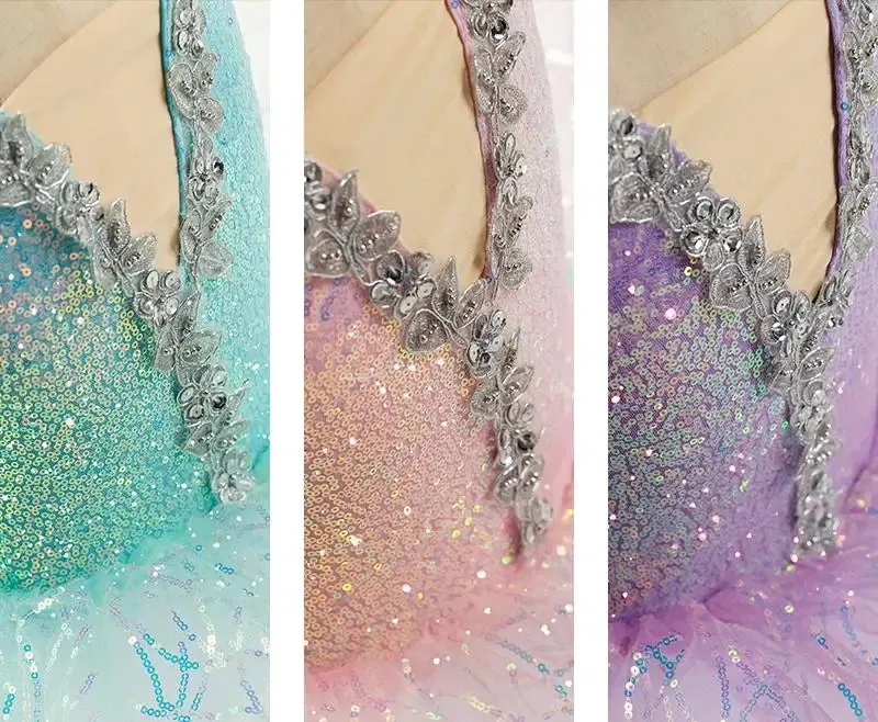 Children Ballet Skirt Girl Pop Sequin Dress Ballet Tutu Performance Clothes