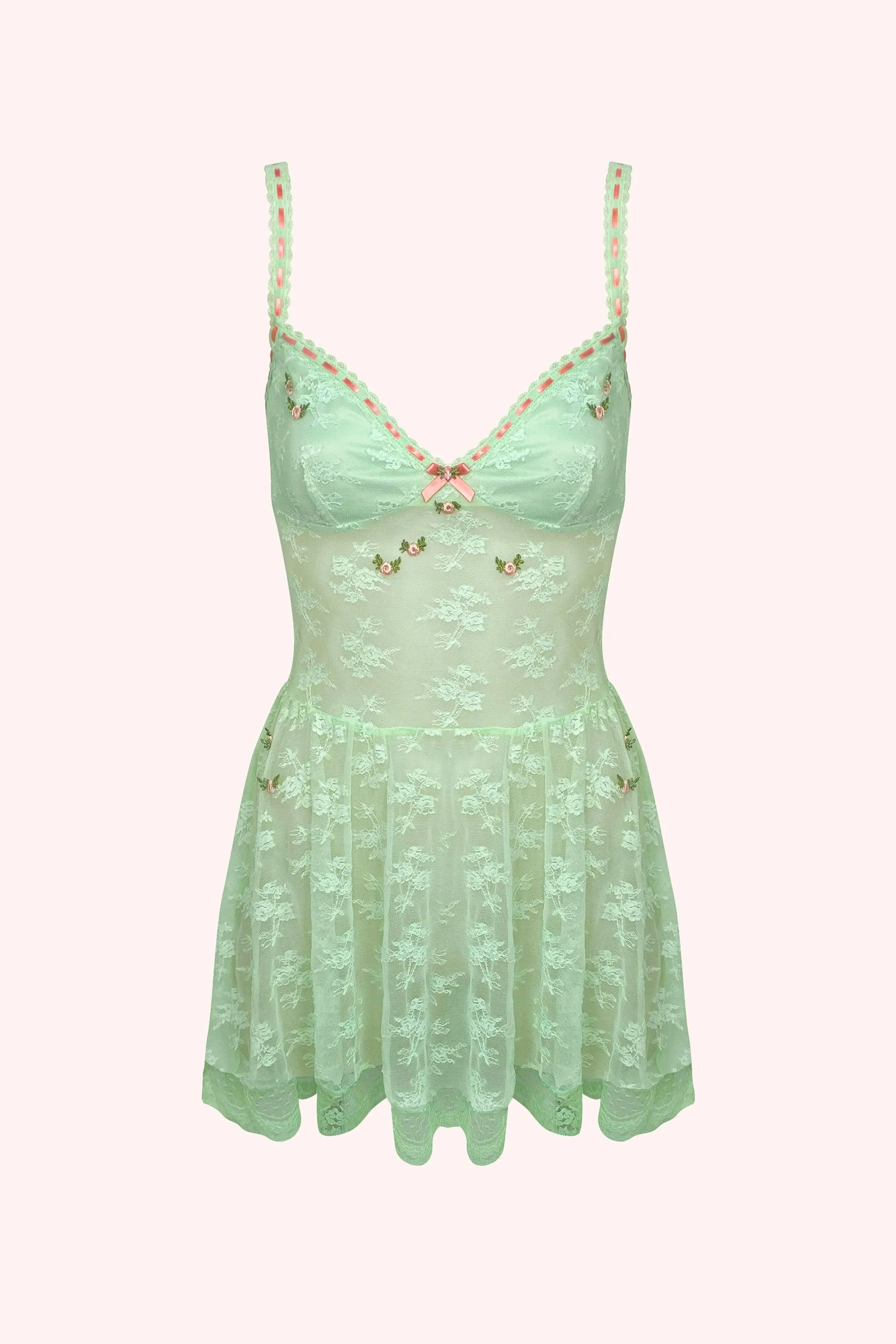 Chouchou Intimates Juliet Nightie Dress | Pistachio