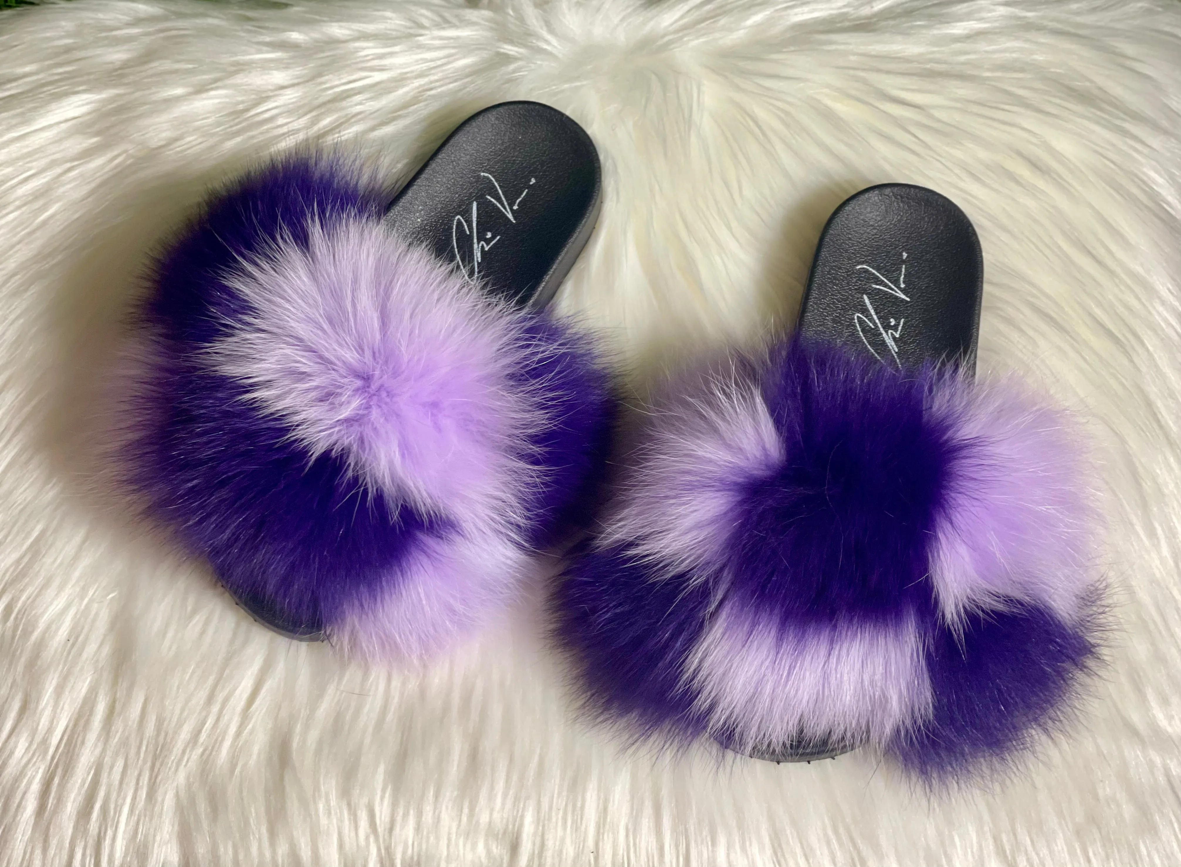 ChrissVonne luxury Fur slippers
