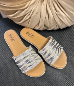 Corkys Graceful Sandal-Silver Zebra
