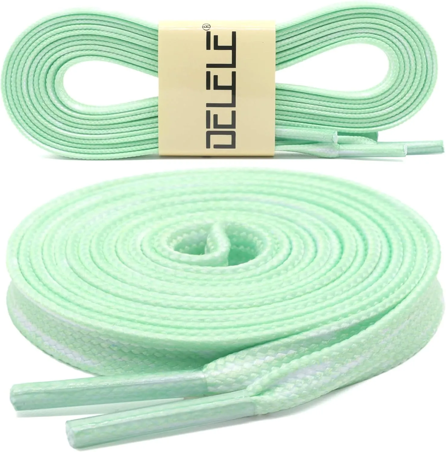 DELELE Flat Graffiti Shoe Laces: Colored Art Print Sneakers Shoelaces 2 Pair