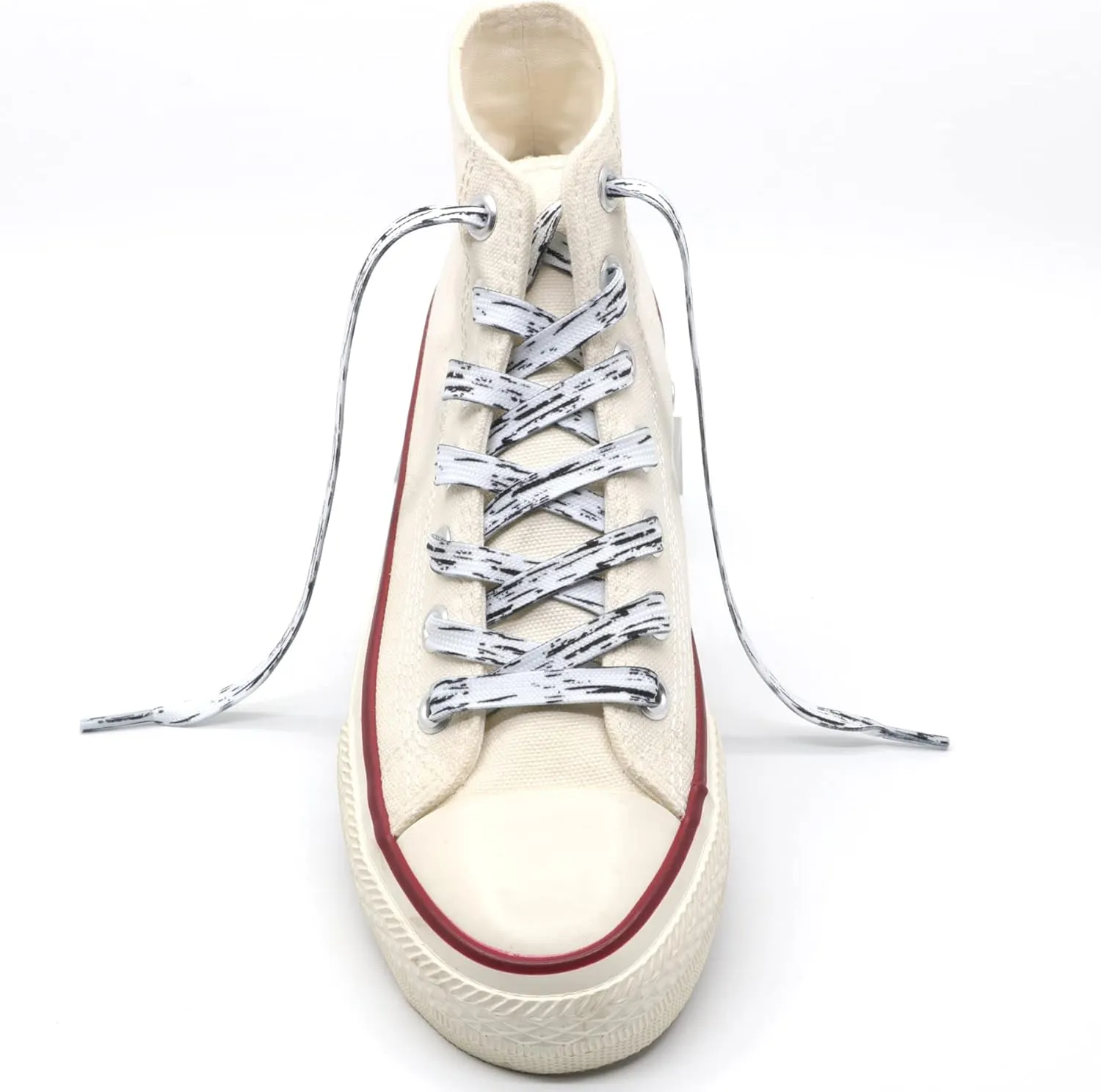 DELELE Flat Graffiti Shoe Laces: Colored Art Print Sneakers Shoelaces 2 Pair