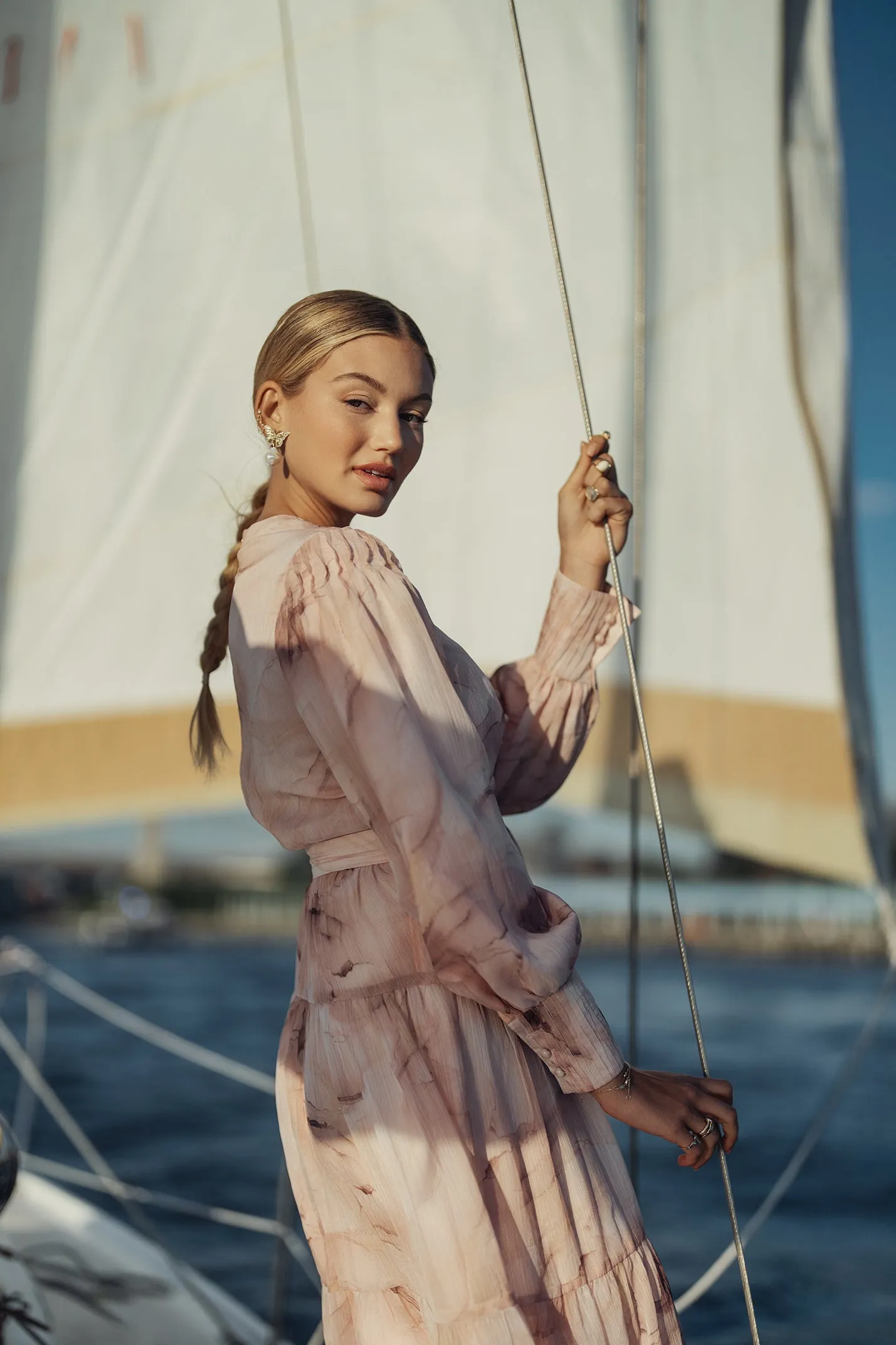 Ellie Makir Ballerina Flair Maxi Dress
