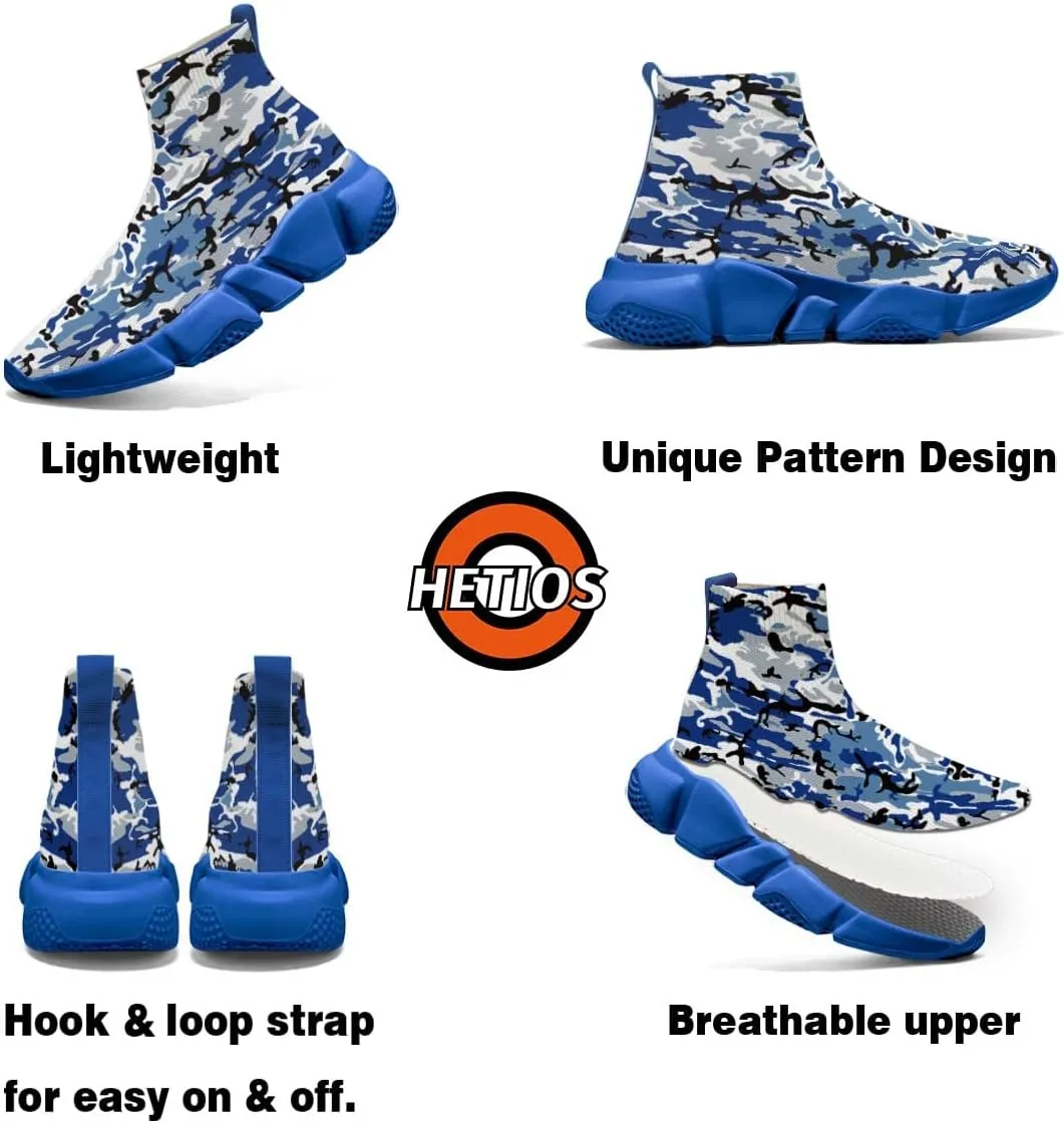 Hetios Womens Fashion Tennis Sneakers White Socks Shoes Graffiti Painted Casual Walking Shoes