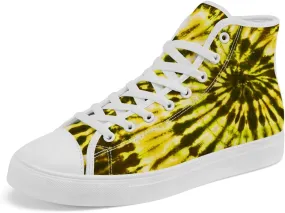 High Top Canvas Shoes for Men Women Tie Dye High Top Sneakers Lace Up Casual Shoes Gifts for Mom Dad