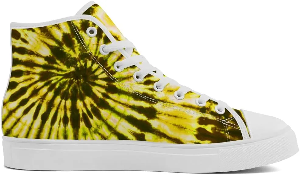High Top Canvas Shoes for Men Women Tie Dye High Top Sneakers Lace Up Casual Shoes Gifts for Mom Dad