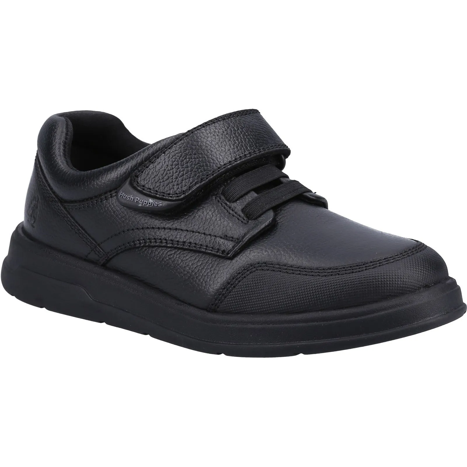 Hush Puppies Boys Rowan Leather School Shoes - Black