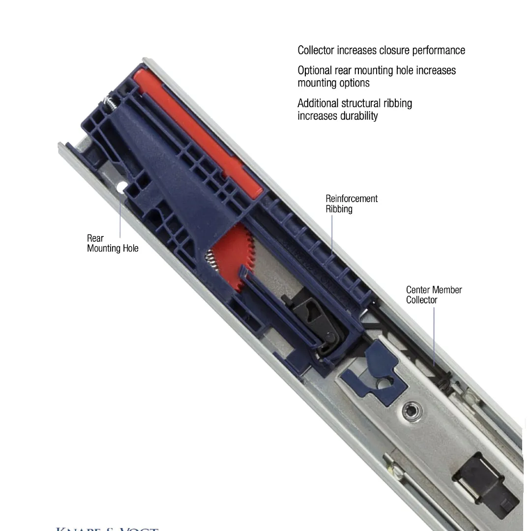 KV 8450FM 22" Soft-Close Full Extension Drawer Slides