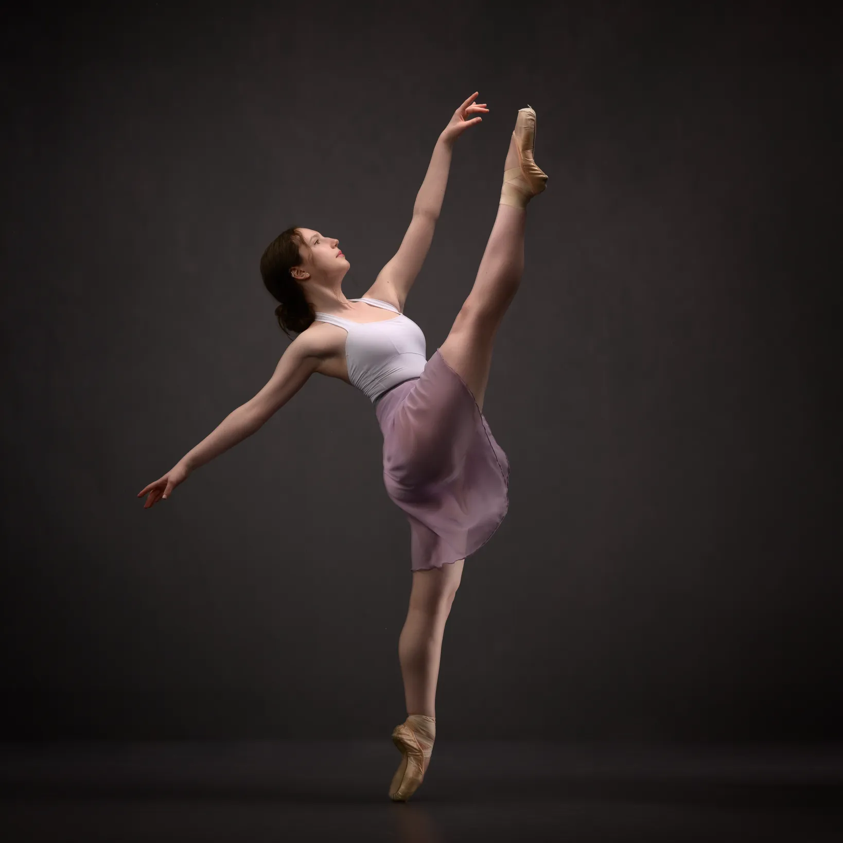 Light Purple Chiffon Ballet Wrap Skirt - Lavender Mist Classical Skirt