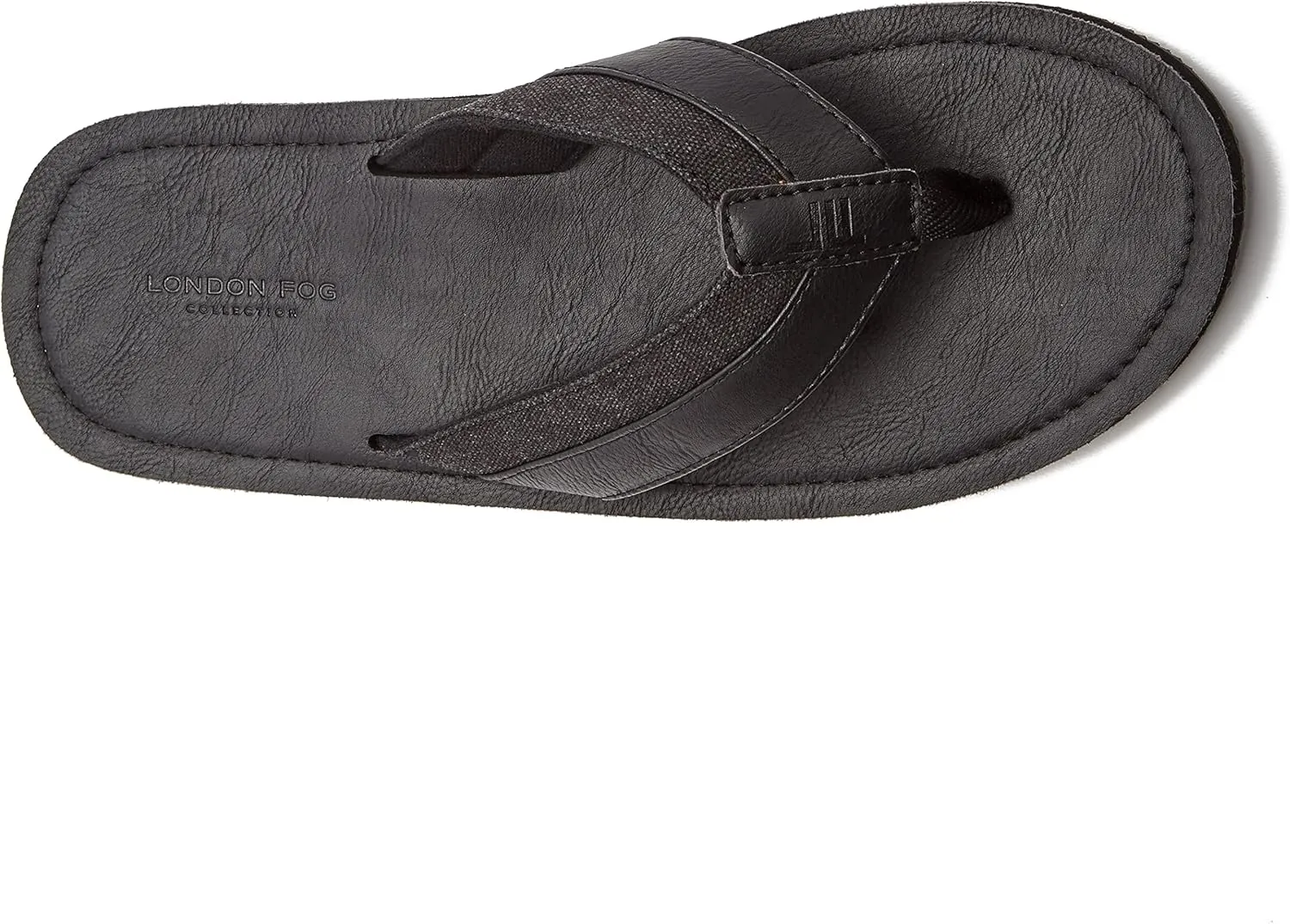 LONDON FOG Trevon Men’s Thong Sandals, Athletic Flip Flops for Men Size 7 to 13 - Black, Grey or Brown