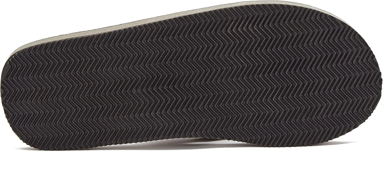 LONDON FOG Trevon Men’s Thong Sandals, Athletic Flip Flops for Men Size 7 to 13 - Black, Grey or Brown