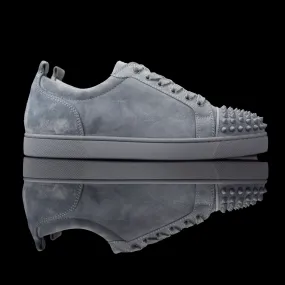 Louis Junior Flat Spikes Suede Velours - Stone Grey