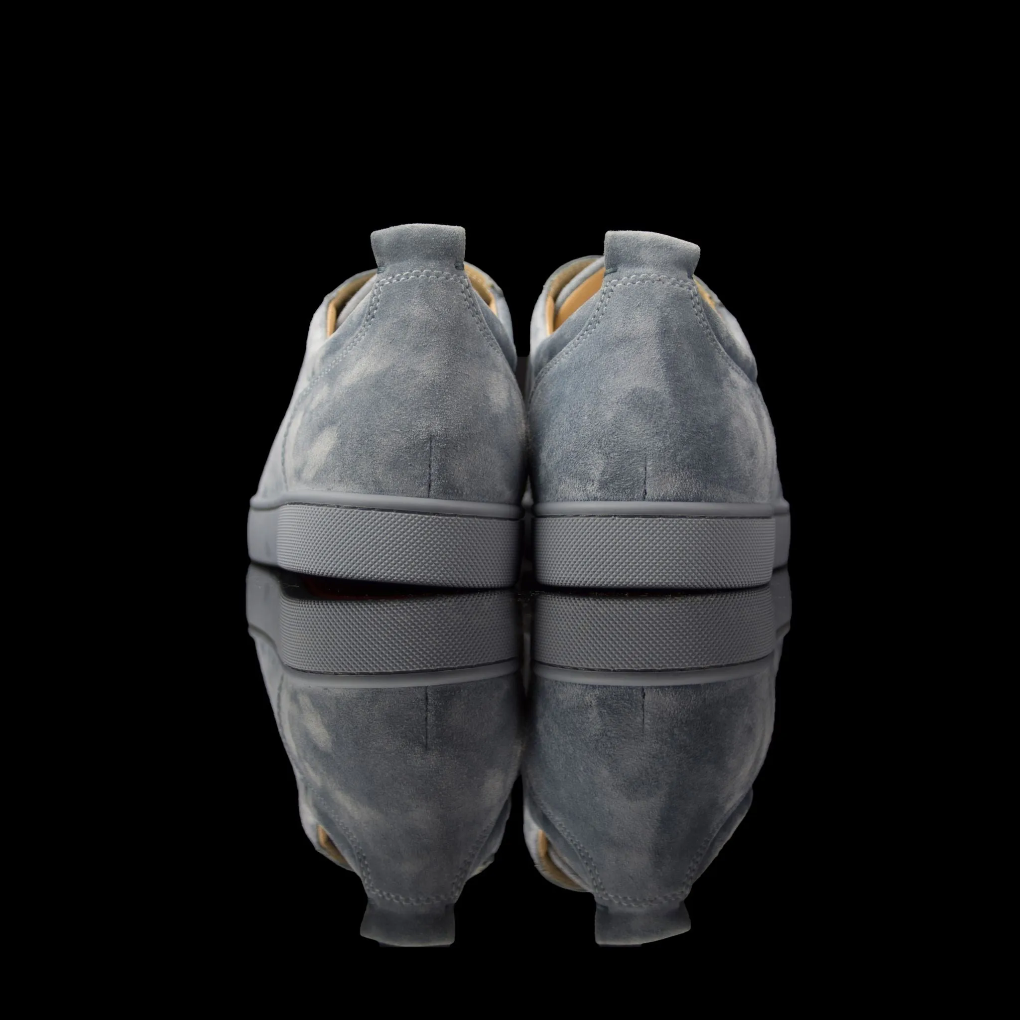 Louis Junior Flat Spikes Suede Velours - Stone Grey