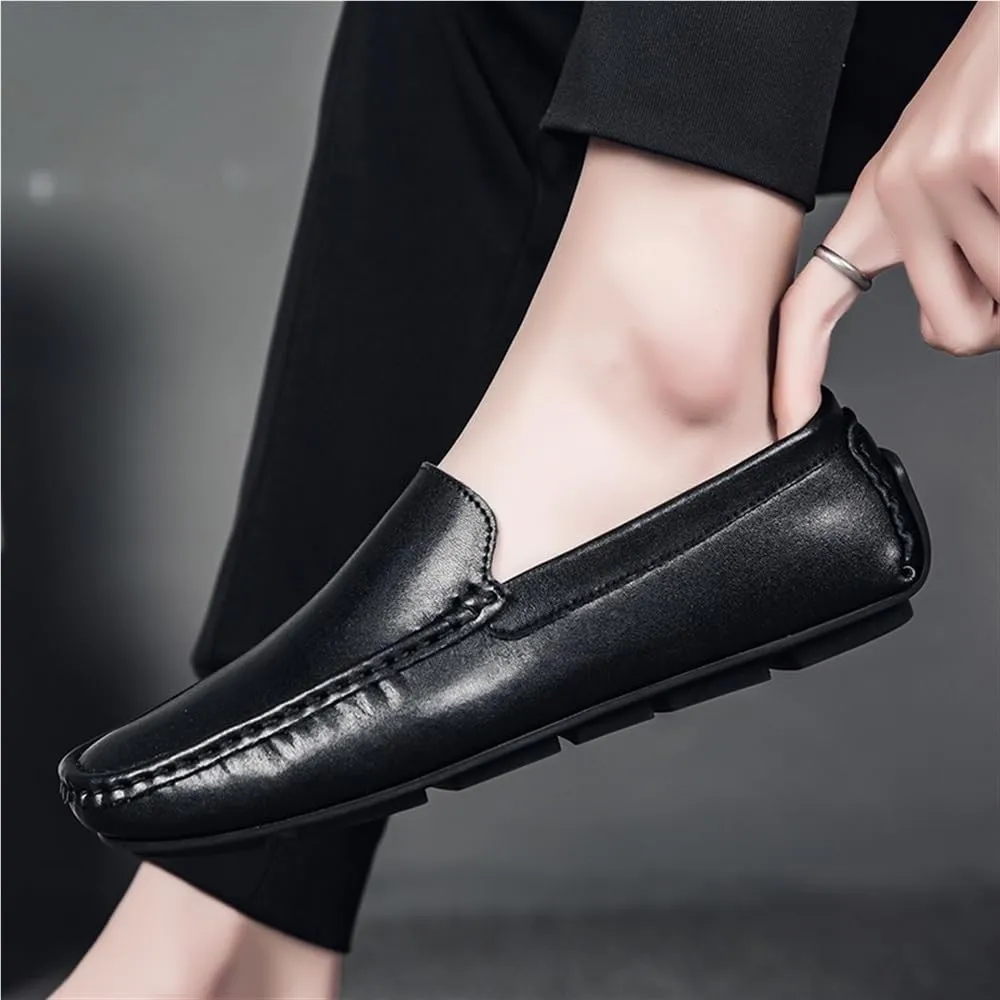 Men's Casual Loafers Flat Heel Slip Resistant Breathable Comfortable Driving Style Business Outdoors Wedding