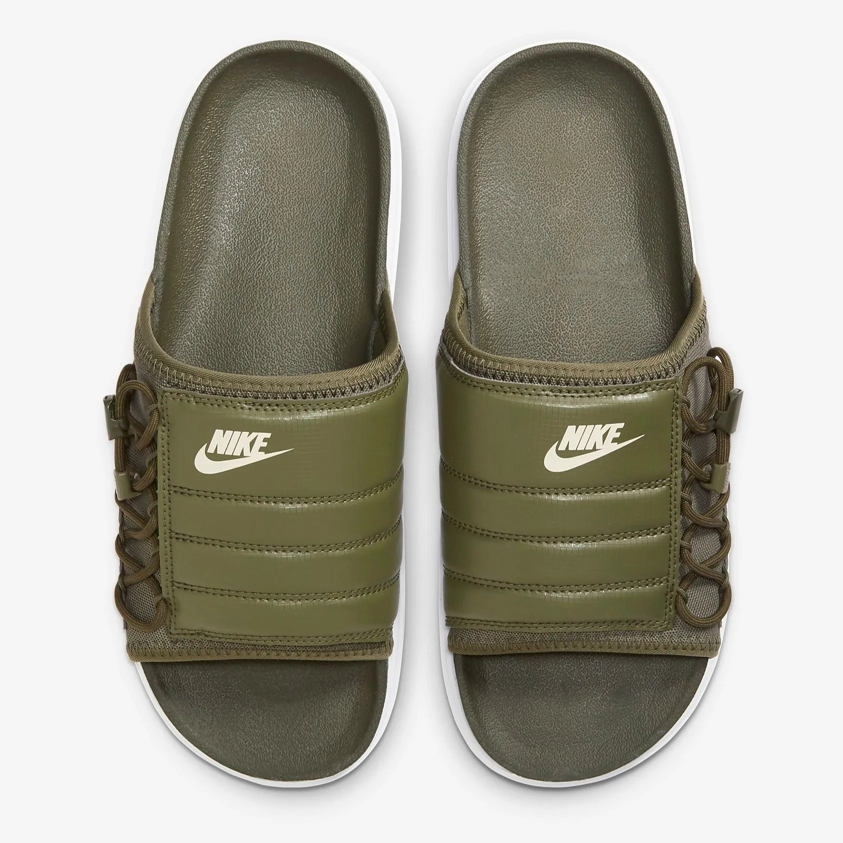 Men's Nike Asuna Premium Slides (Cargo Khaki/Medium Olive/White/Light Cream)(CI8800-300)