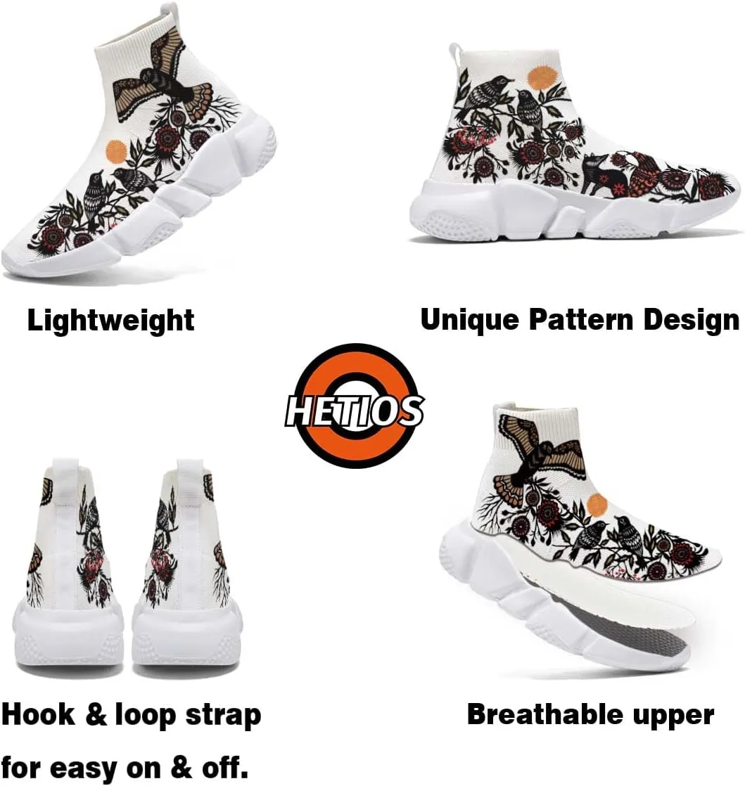 Mens Running Sneakers Art Graffiti Painted Shoes Mesh Breathable Slip-on Womens Tennis Shoes