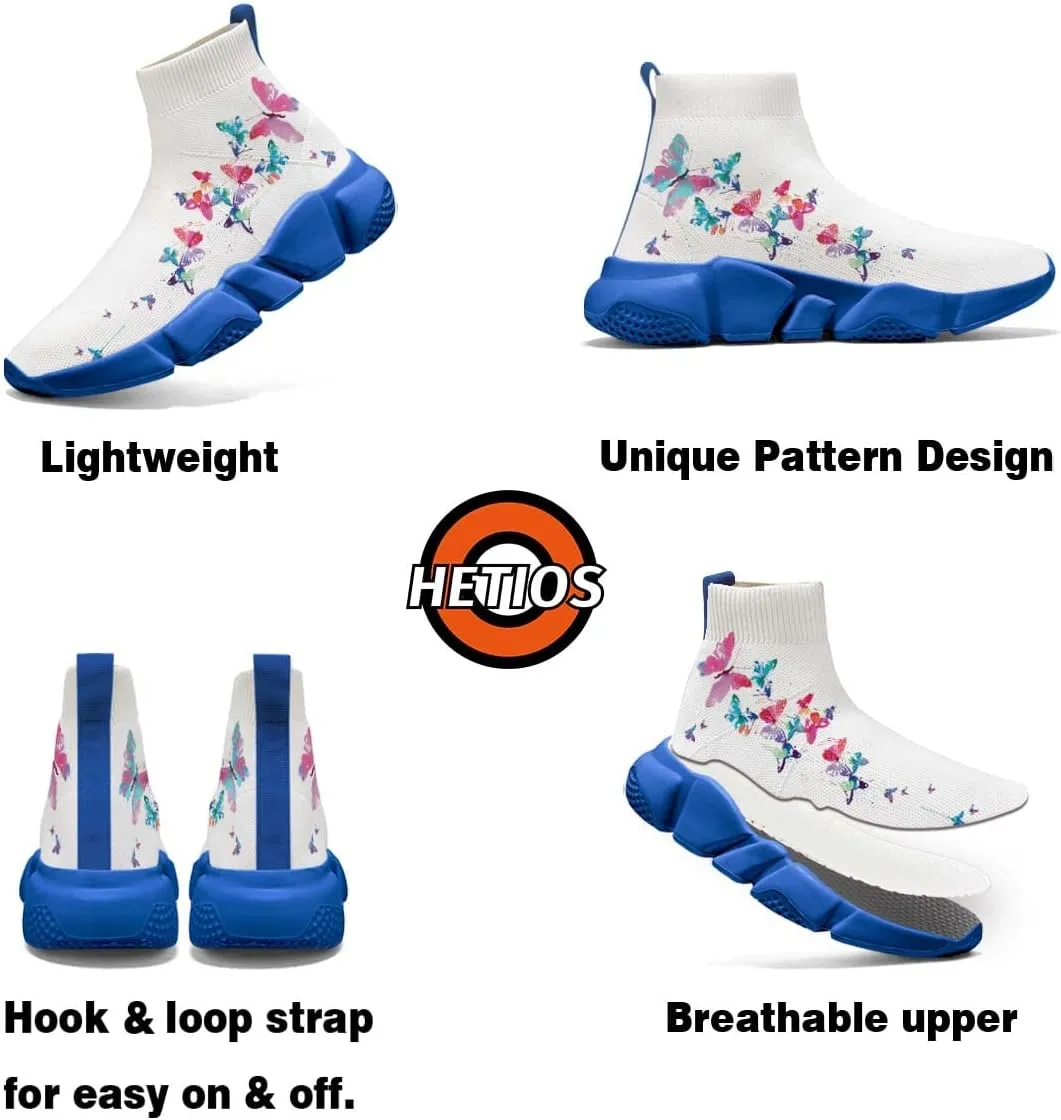 Mens Running Sneakers Art Graffiti Painted Shoes Mesh Breathable Slip-on Womens Tennis Shoes