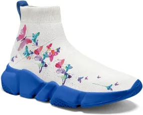 Mens Running Sneakers Art Graffiti Painted Shoes Mesh Breathable Slip-on Womens Tennis Shoes