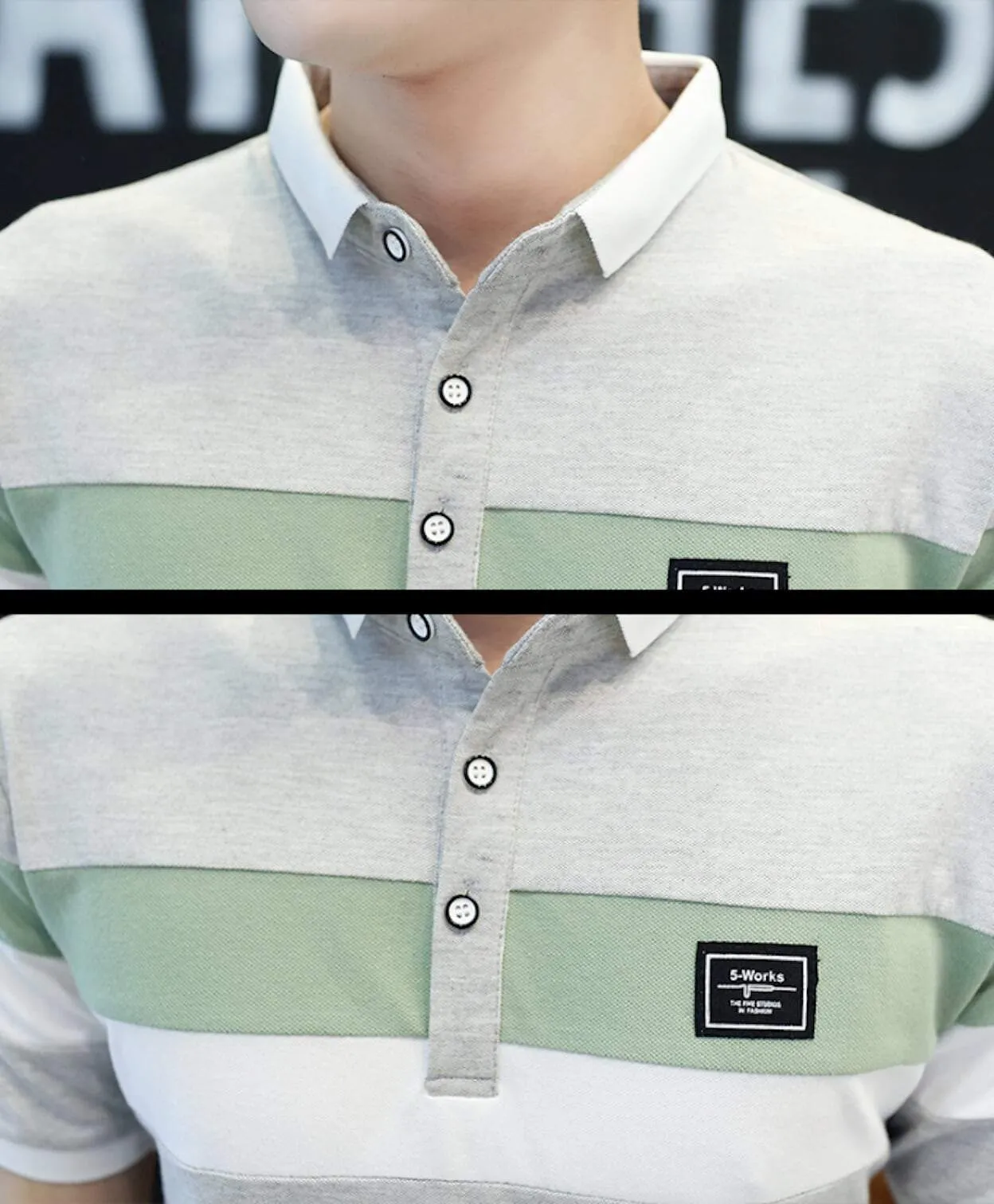 Mens Wide Striped Polo Shirt