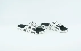 Niek black and white slides for men
