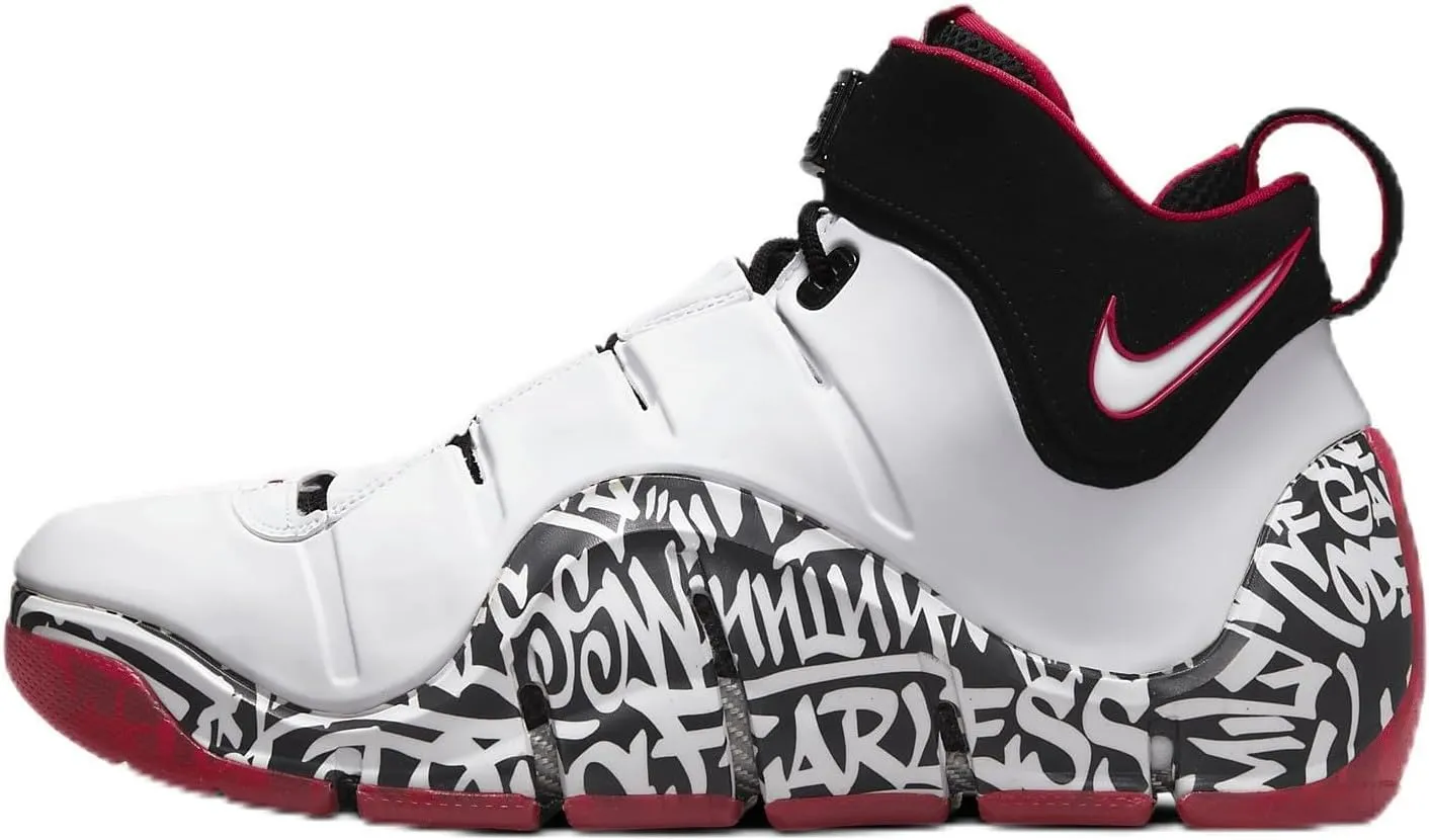 Nike Zoom Lebron 4 Men's Shoes (DJ4888-100, White/Black/University Red/White)
