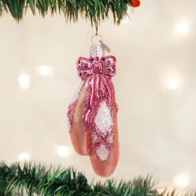 Old World Christmas Ballet Toe Shoes Ornament