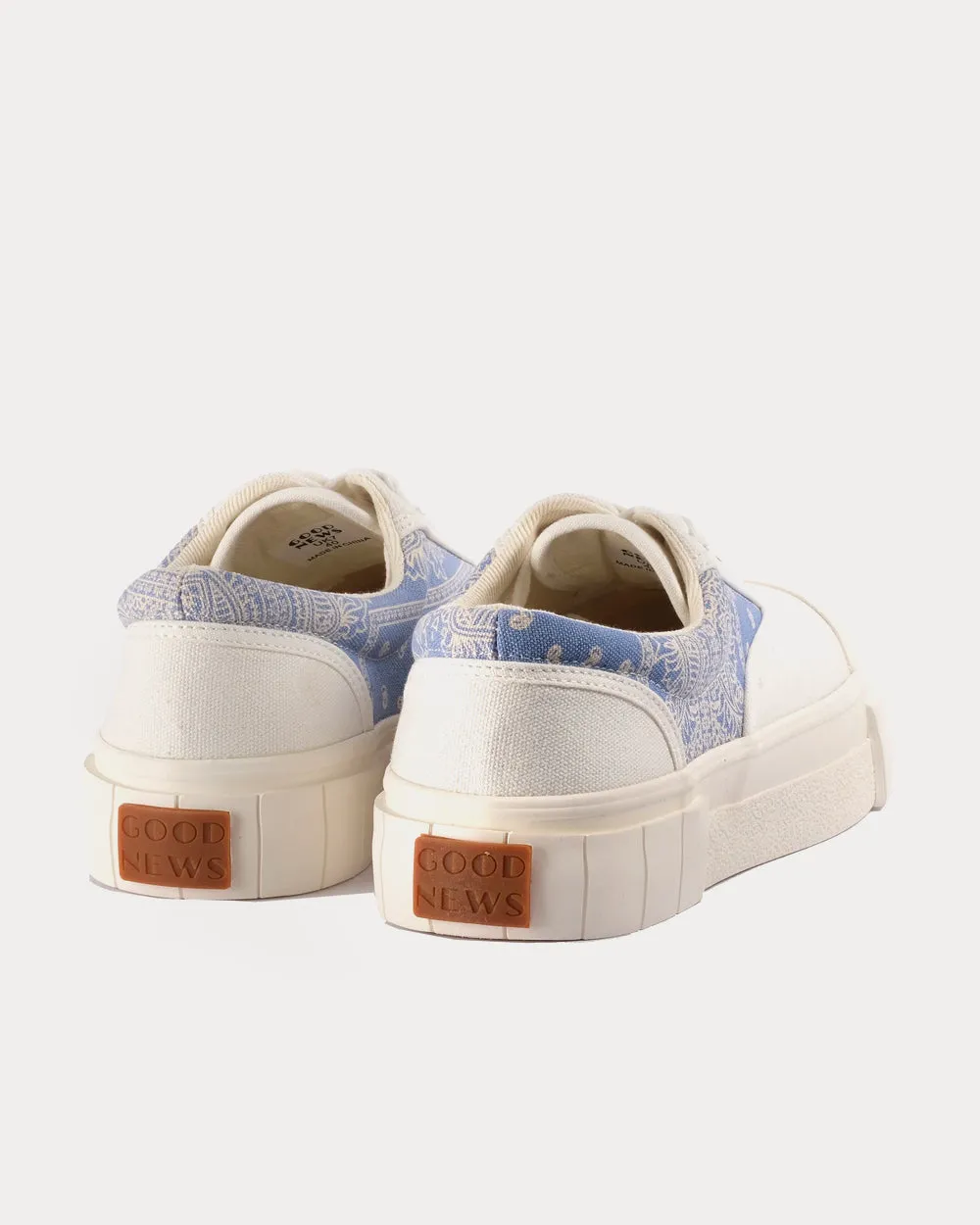 Opal Paisley White & Blue Low Top Sneakers