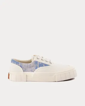 Opal Paisley White & Blue Low Top Sneakers