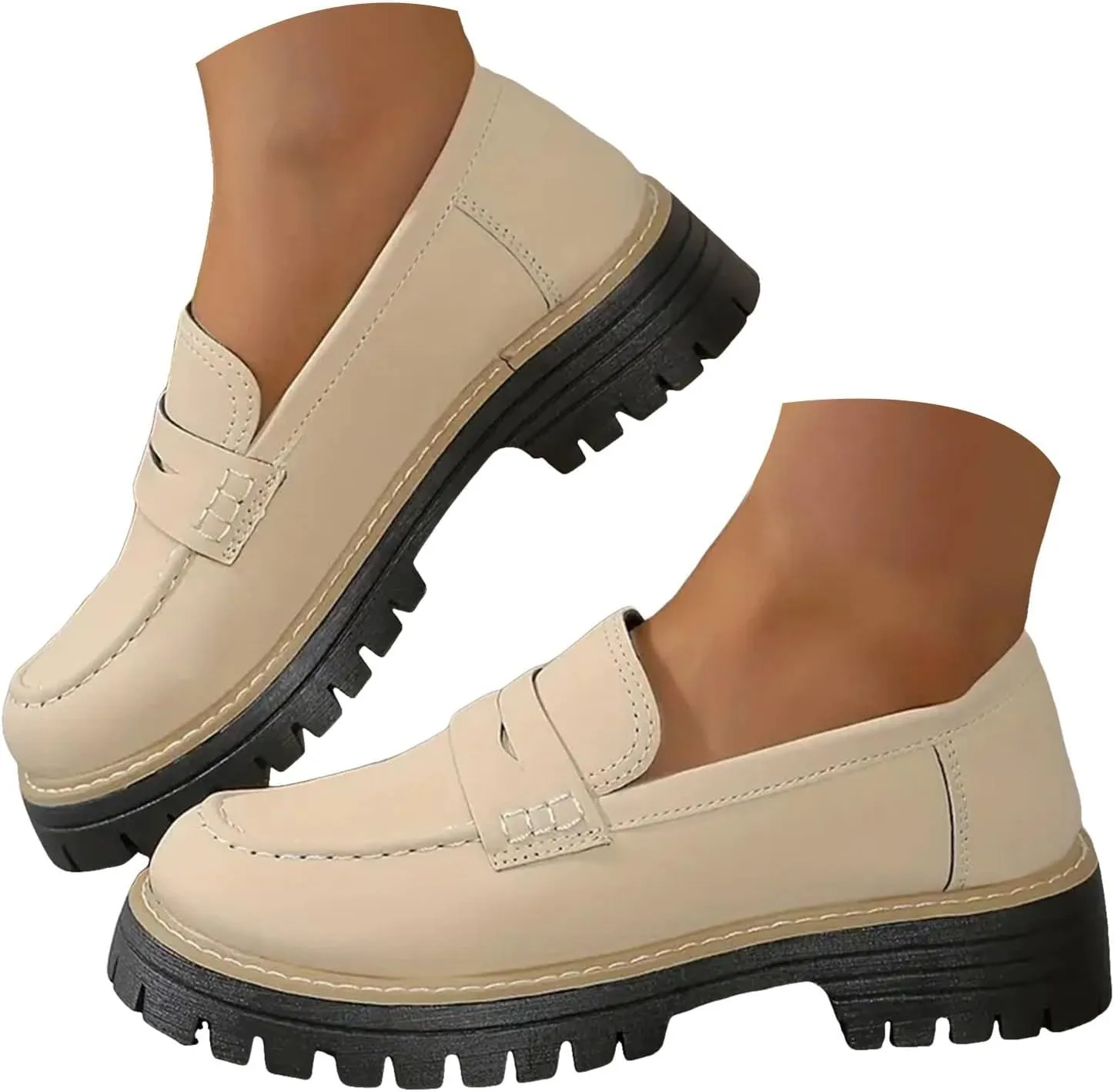 Orthoture-Orthopedic Platform Loafers Comfortable and Slip Resistant Loafers with Breathable Arch Support Wide fit Perfect for Walking