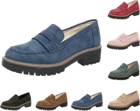 Orthoture-Orthopedic Platform Loafers Comfortable Slip Resistant Loafers with Breathable Arch Support Wide Toe Loafers