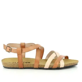 Plakton 575184 Tan Multi-strap Slingback Sandals