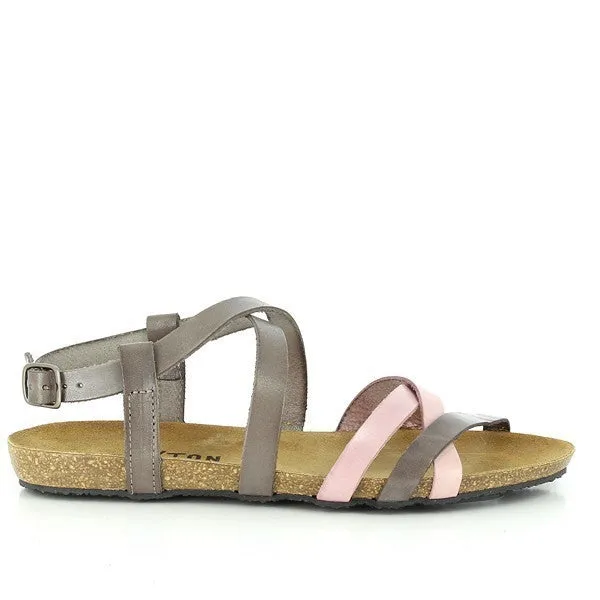 Plakton 575184 Tan Multi-strap Slingback Sandals