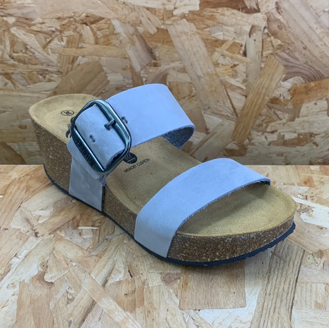 Plakton Womens Alicante Hi Leather Sandal - Bleir